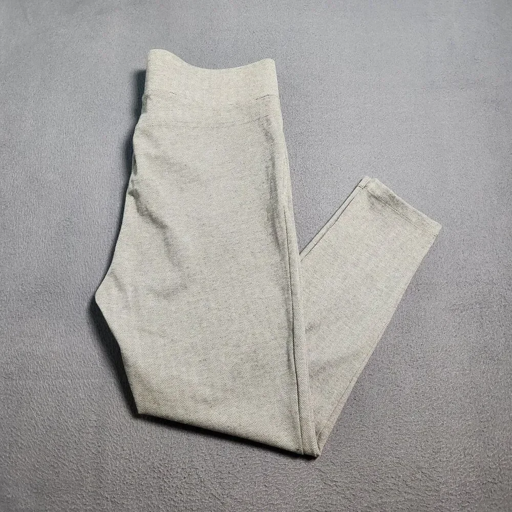 LOFT Pants Women LP Gray Herringbone High Rise Skinny Pull On